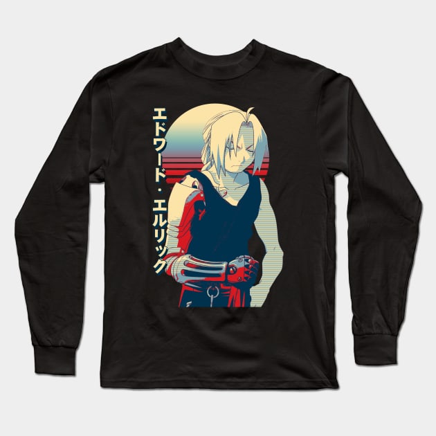 Edward Elric Long Sleeve T-Shirt by Retrostyle